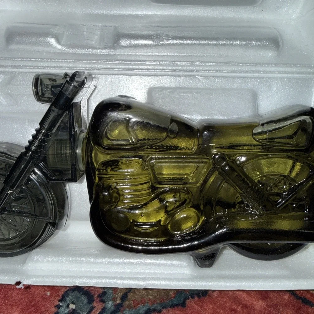 Avon Vintage SUPER‎ CYCLE Wild Country After Shave Glass Motorcycle Decanter NIB